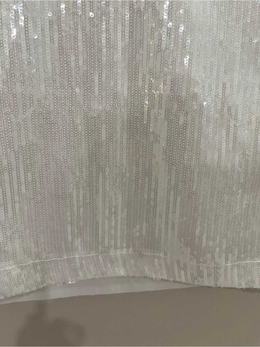 Endless Rose White Sequin Crop Top size small - Picture 3 of 9